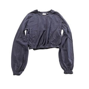 Wilfred Aritzia Grey Long Sleeve Cotton Crop Top size XS
